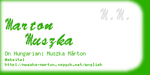 marton muszka business card
